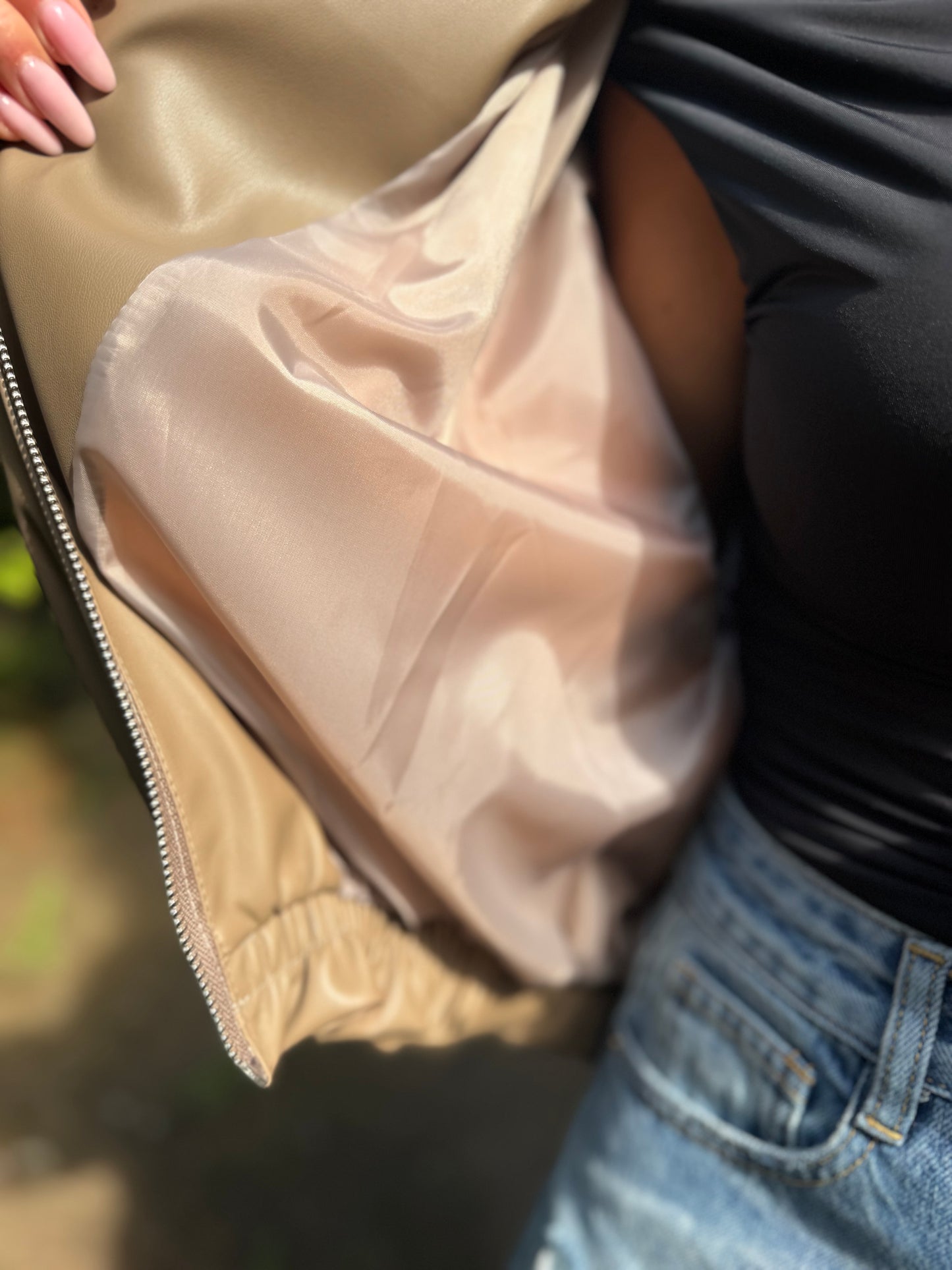 Veste Simili Mao Sable