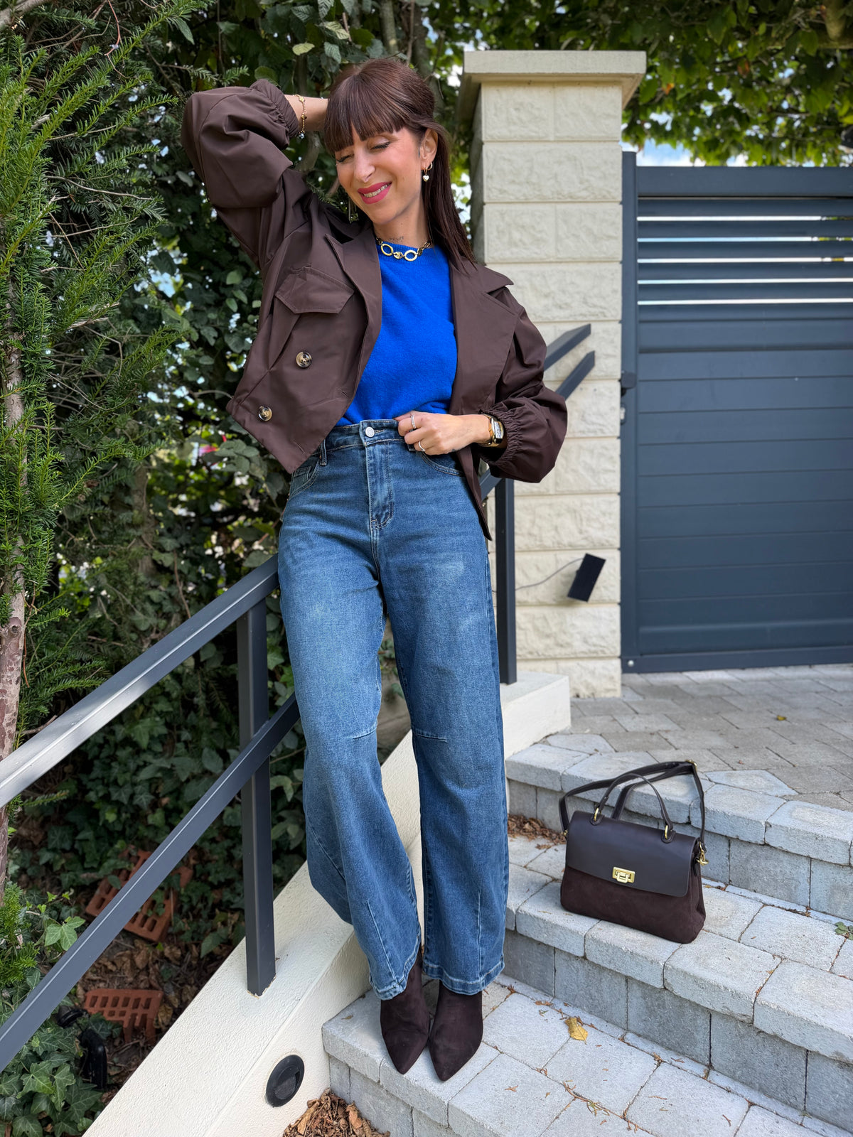 Pull Manche Courte Bleu Roi