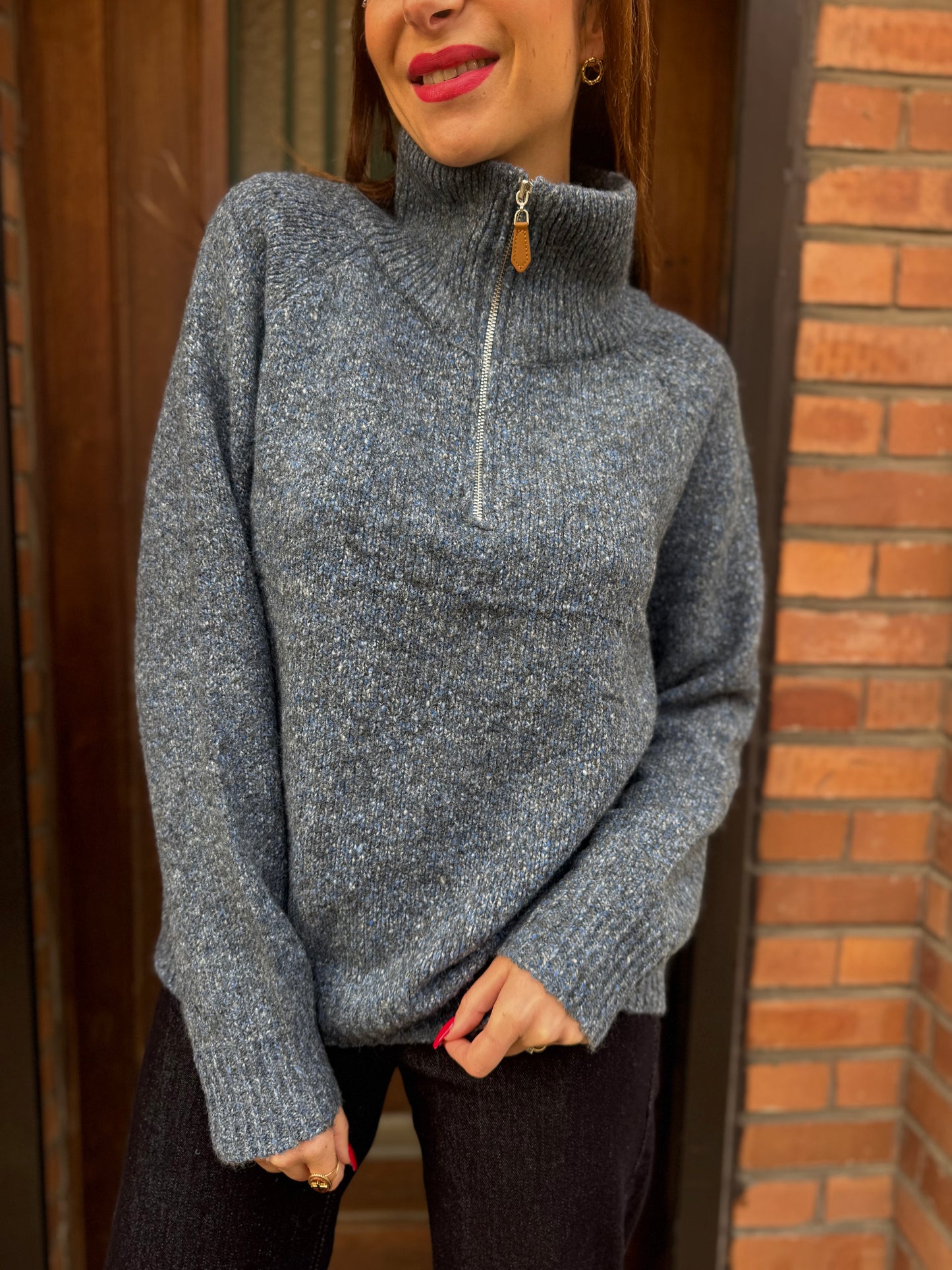 Pull Camionneur Bleu