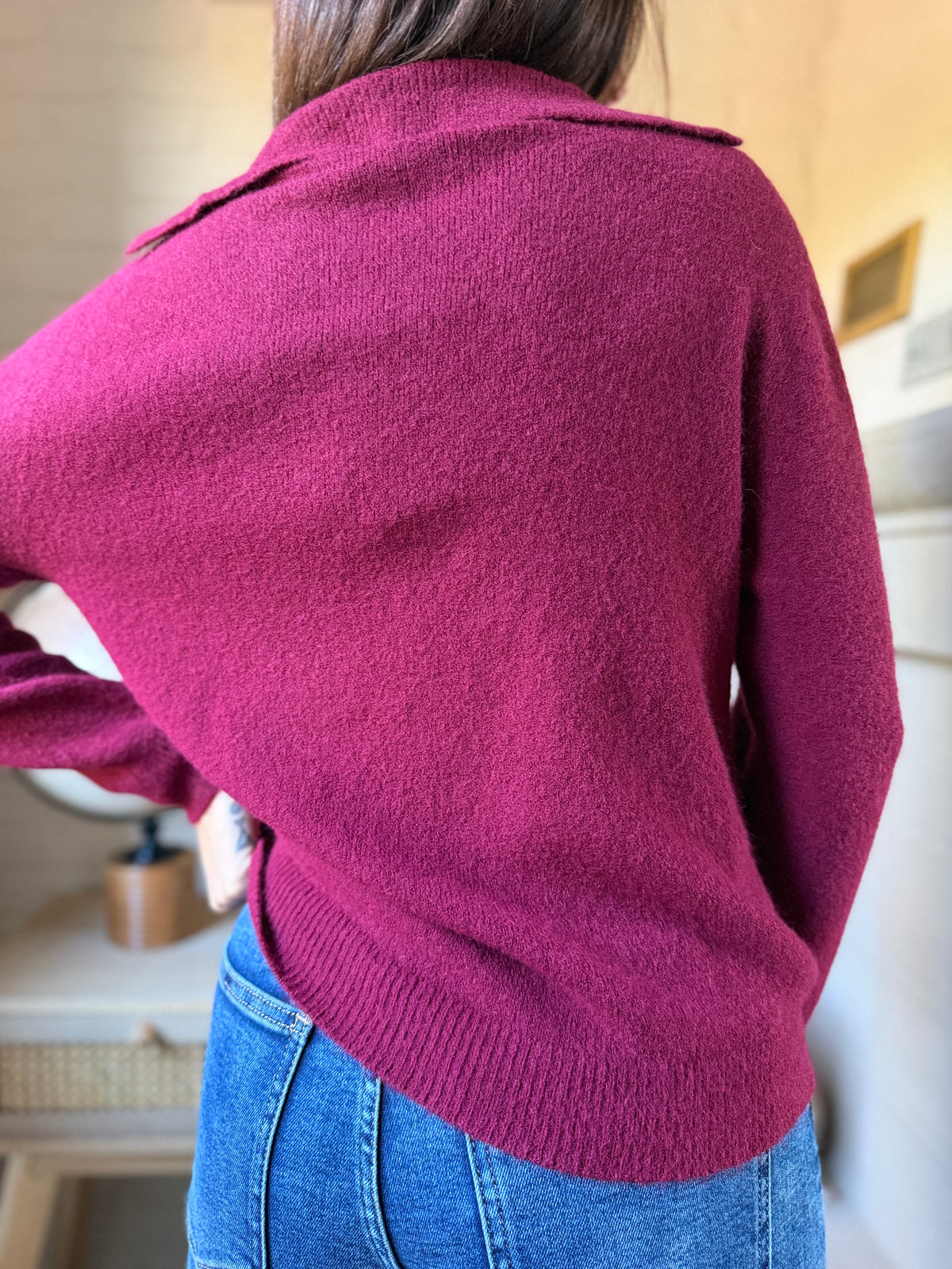 Pull Polo Bordeaux