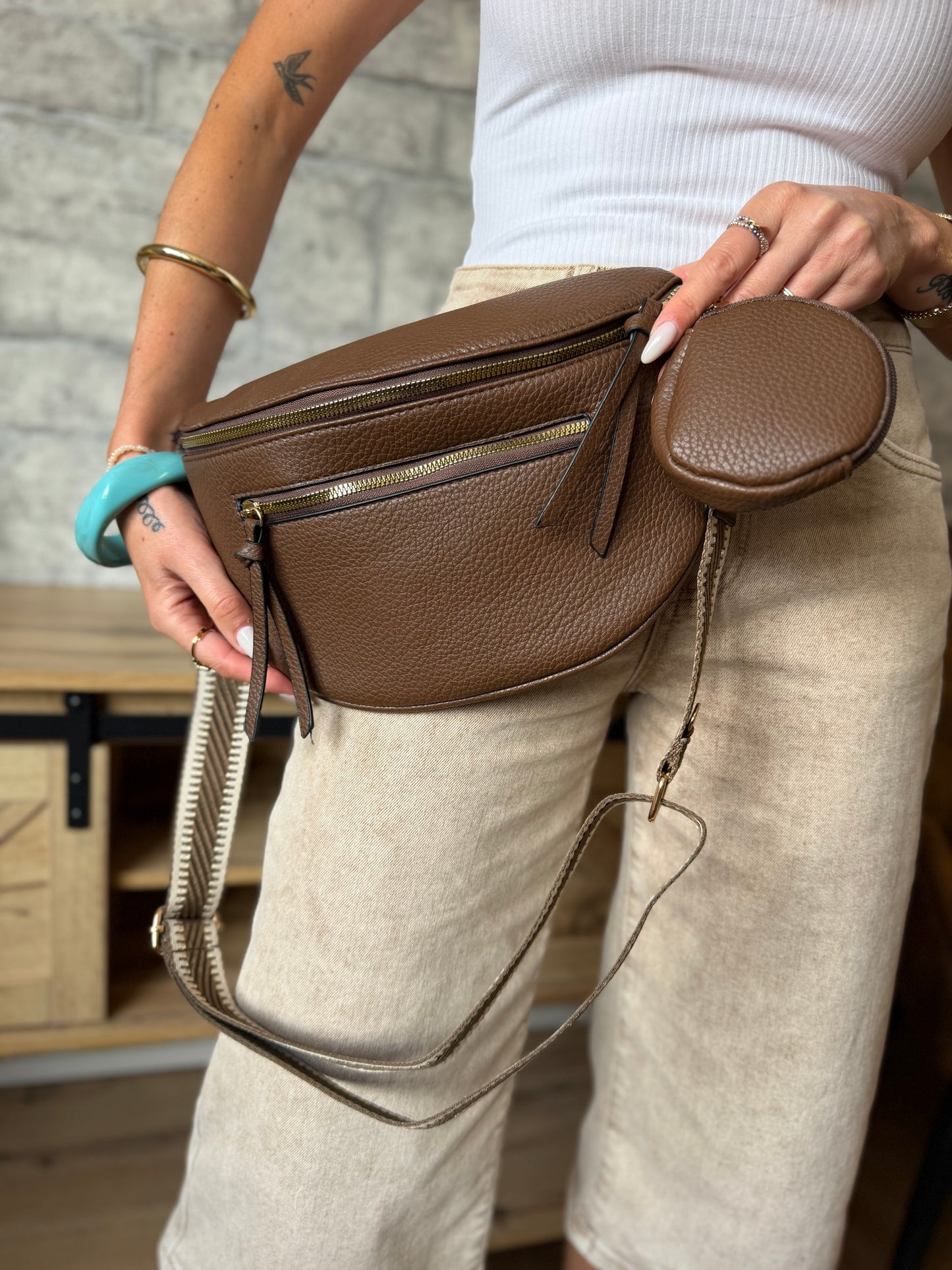 Sac banane Simili Cuir Zip
