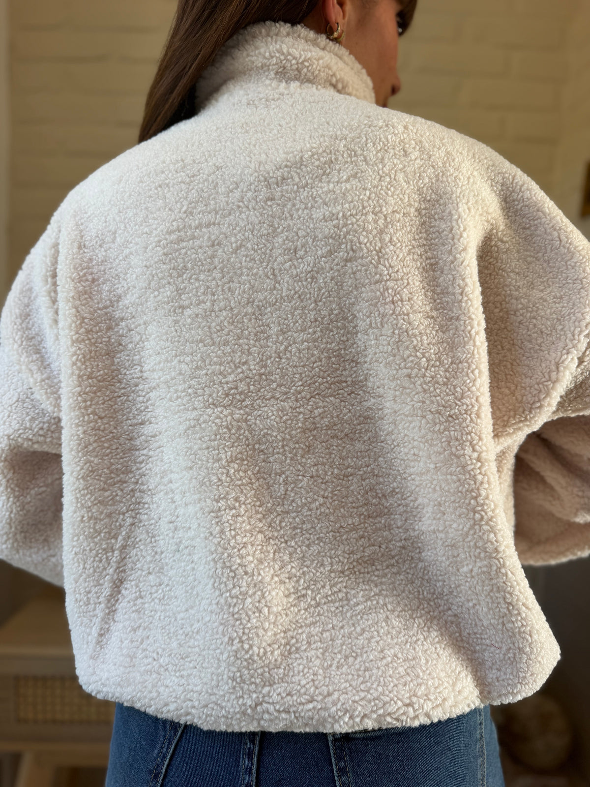 Veste Teddy Écru