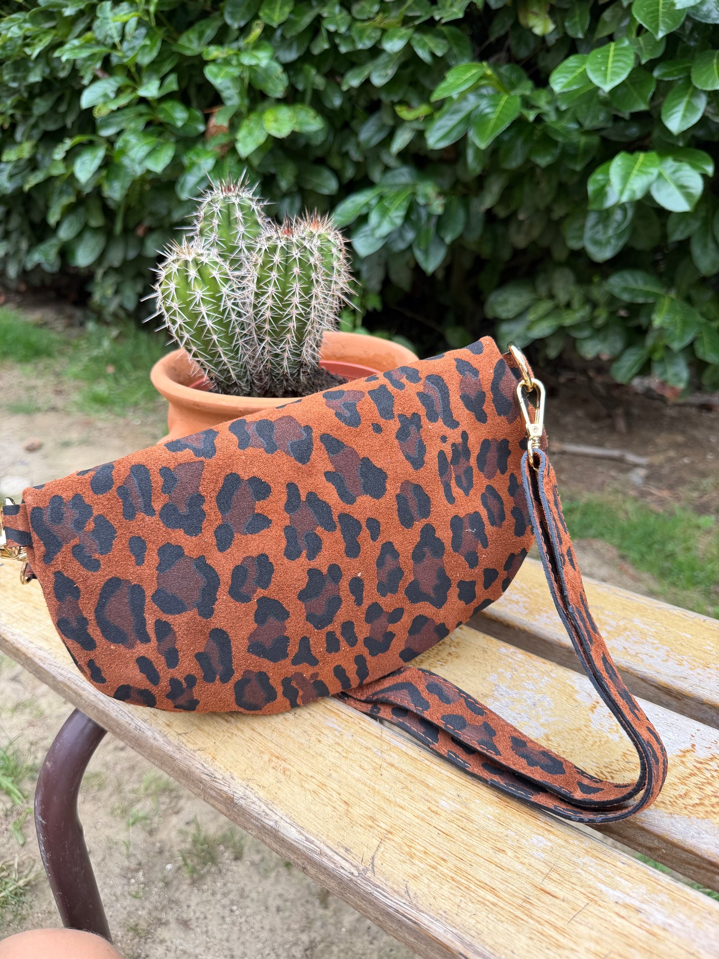 Sac banane Cuir Léopard