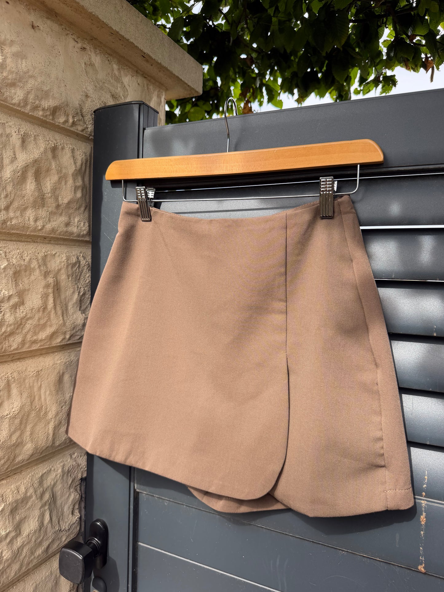 Jupe-Short Unie Marron