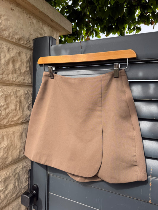 Jupe-Short Unie Marron