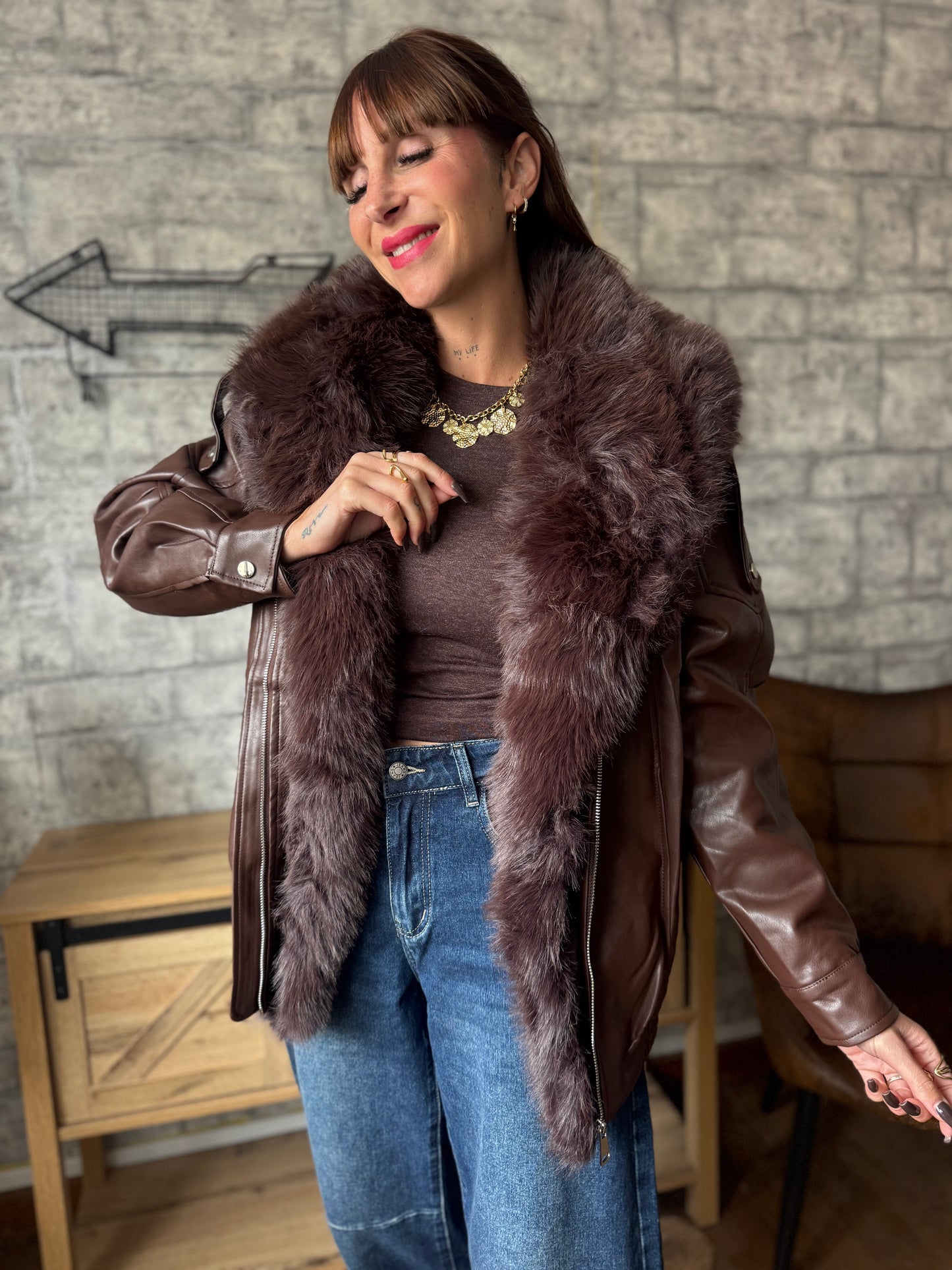 Veste Artika Chocolat (fourrure amovible)