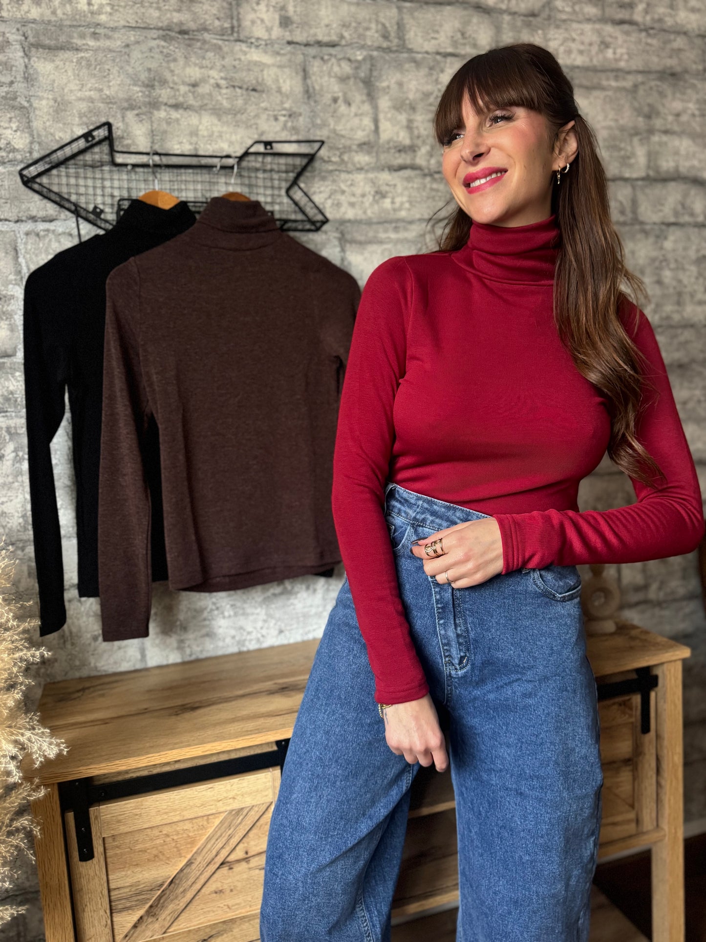 Pull Fin Basic Col Roulé