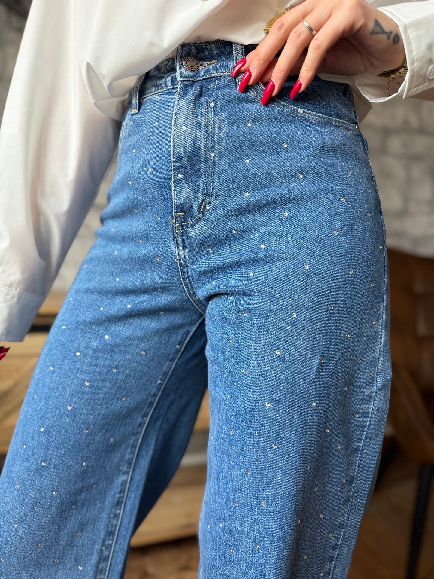 Jean's Strass Extra long (taille 40 et 42)