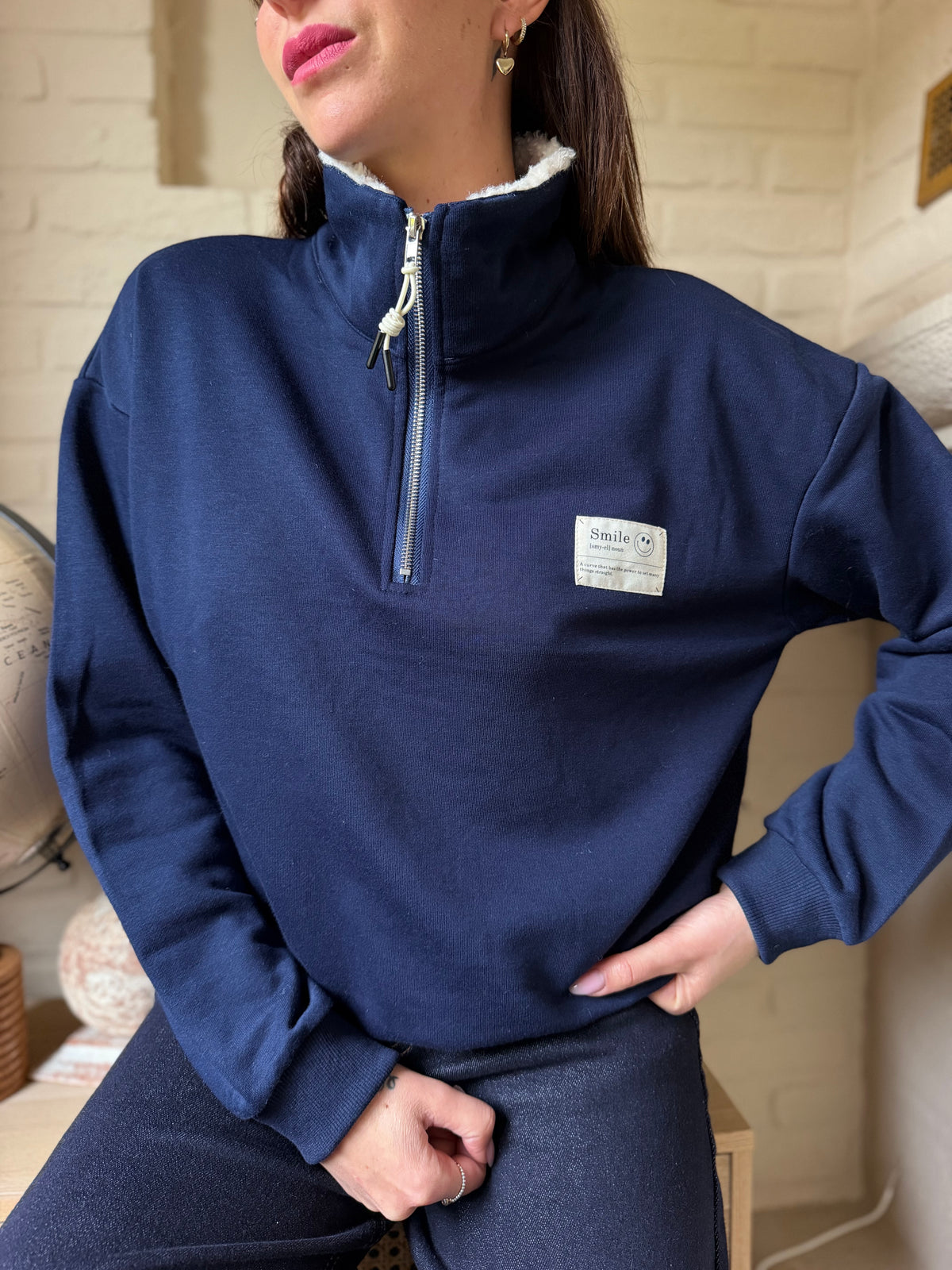 Sweat Smile Bleu Marine