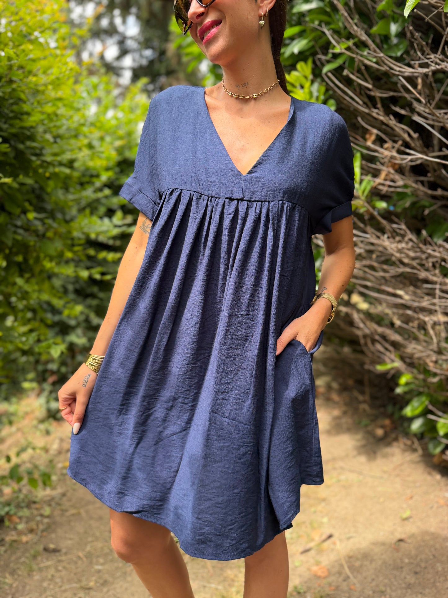 Robe Short Bleu Marine