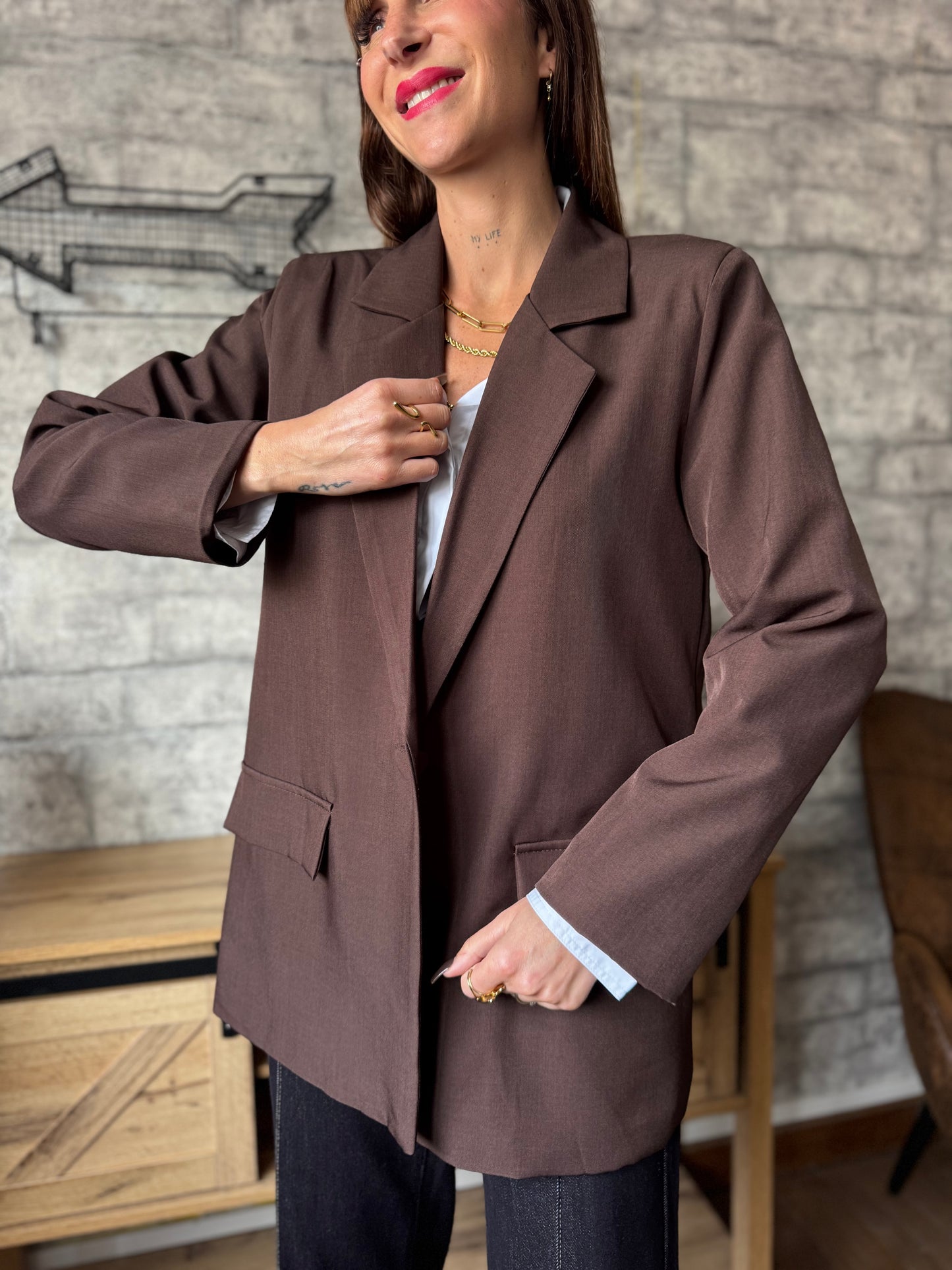 Blazer Oversize chocolat