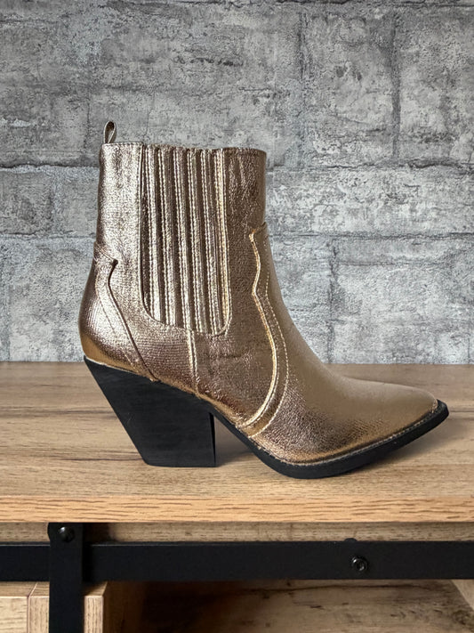 Boots Santiag Dorée