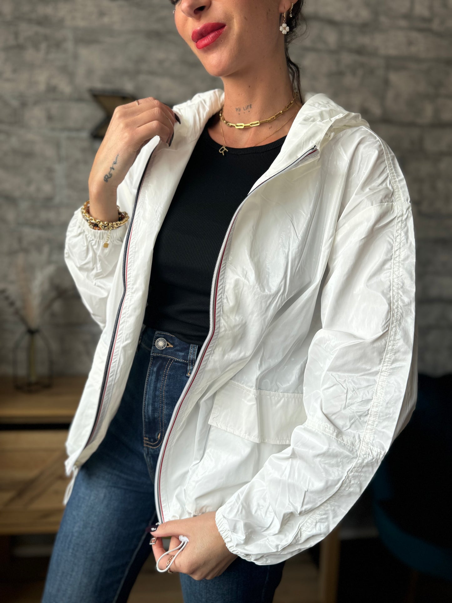 Imperméable Blanc Court
