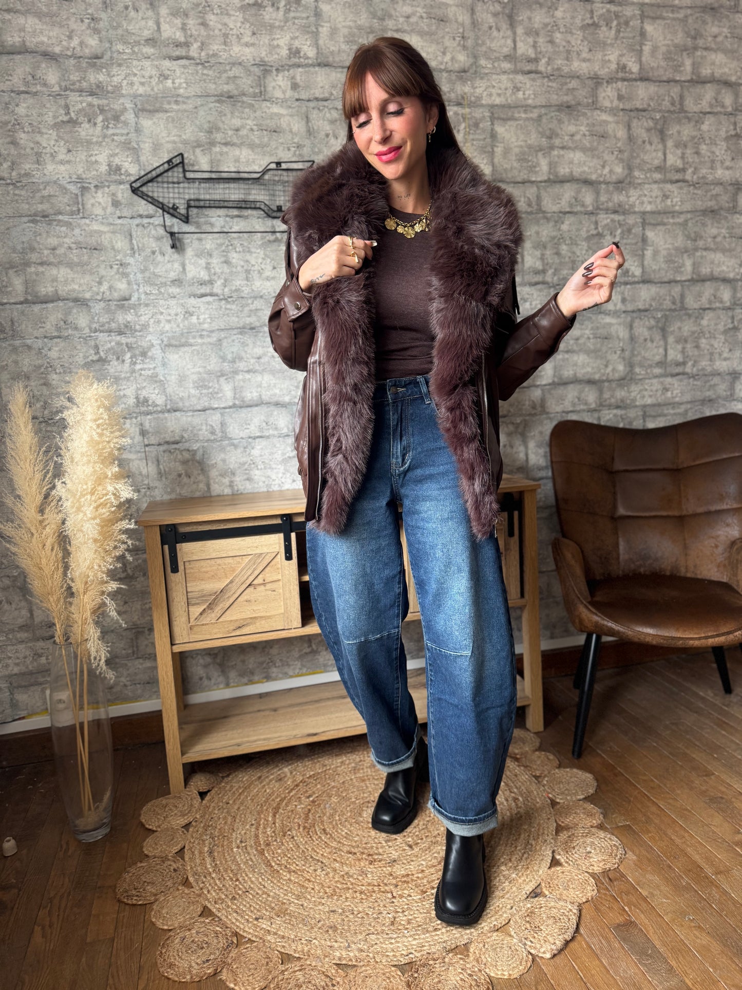 Veste Artika Chocolat (fourrure amovible)