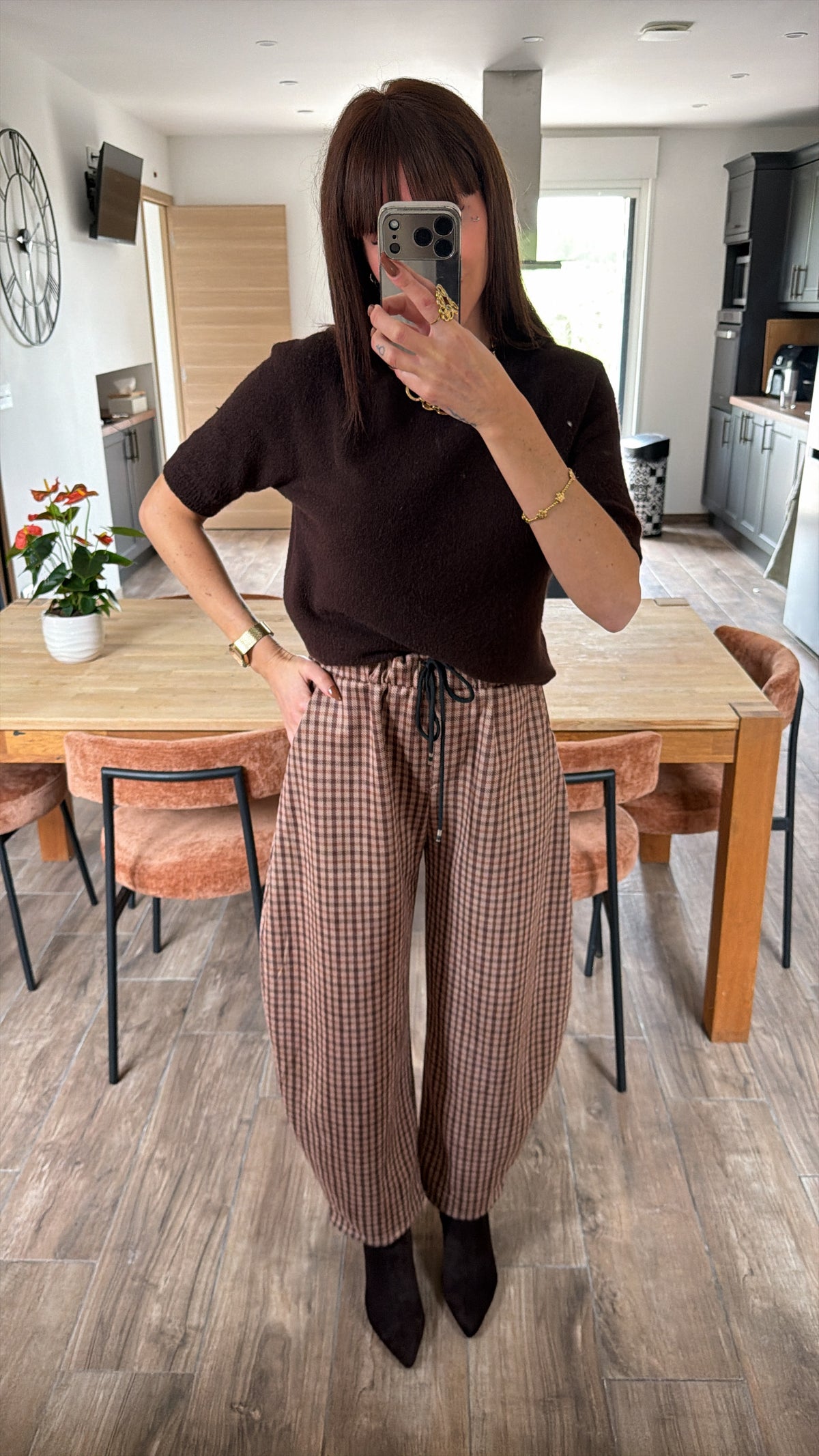Pantalon Ballon Carreaux