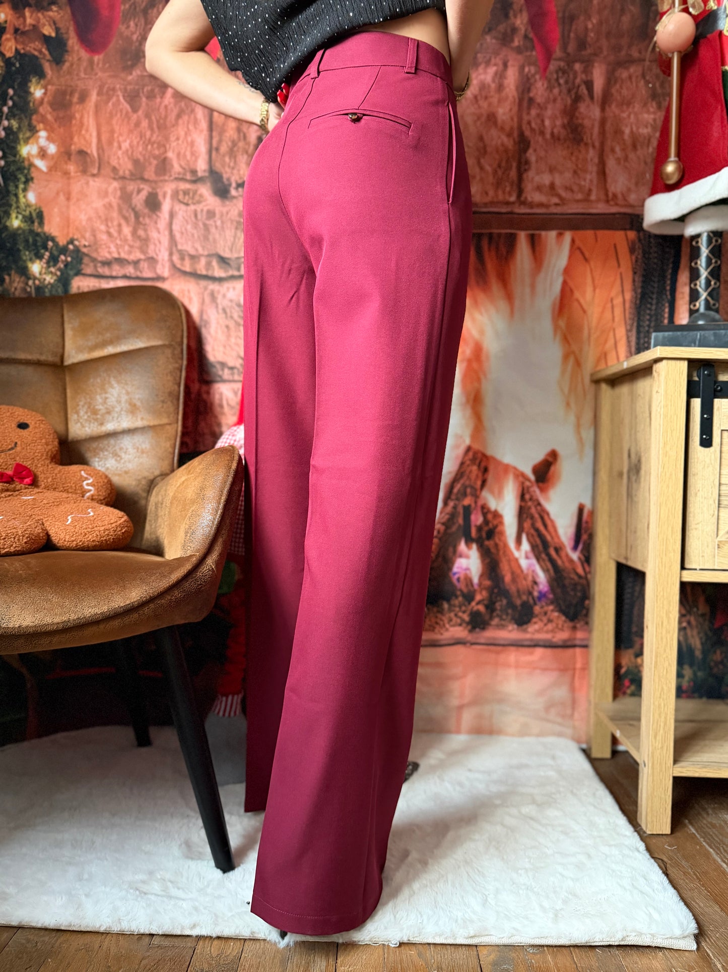 Pantalon Smoking Bordeaux