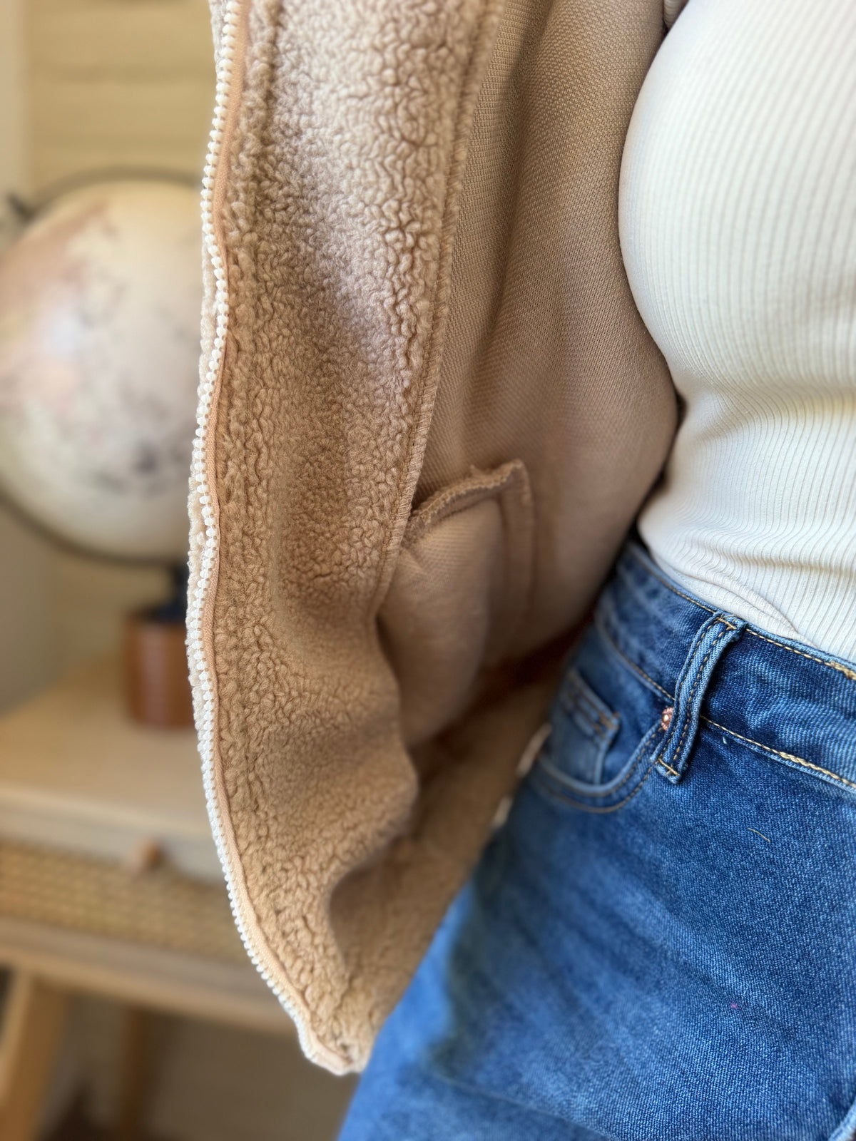 Veste Teddy Sable