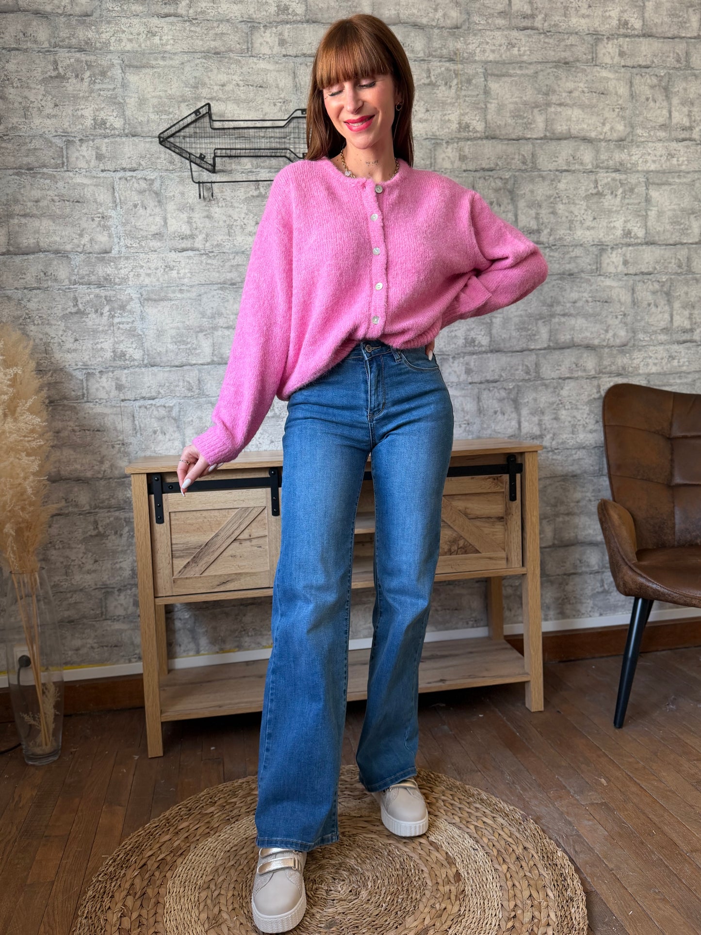 Gilet Elliot Rose Bonbon