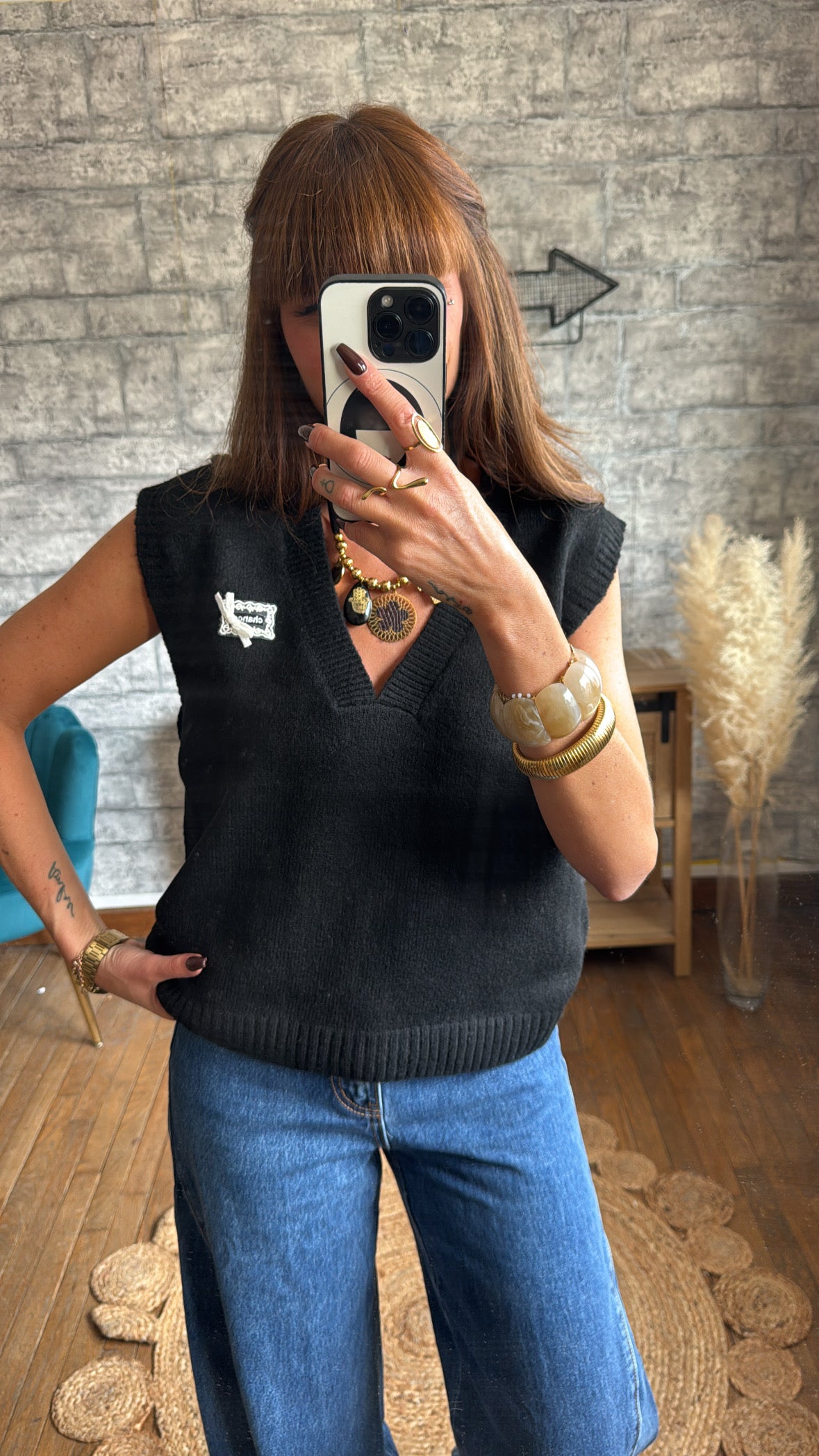 Pull Sans Manches Chance Noir