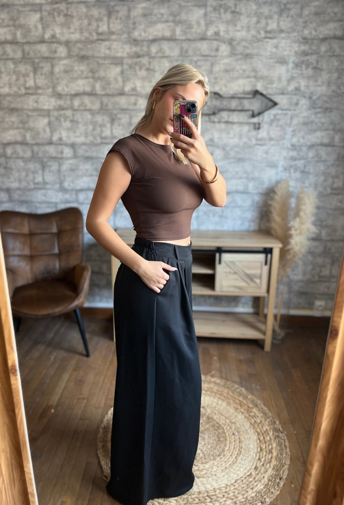 Pantalon Palazzo Noir