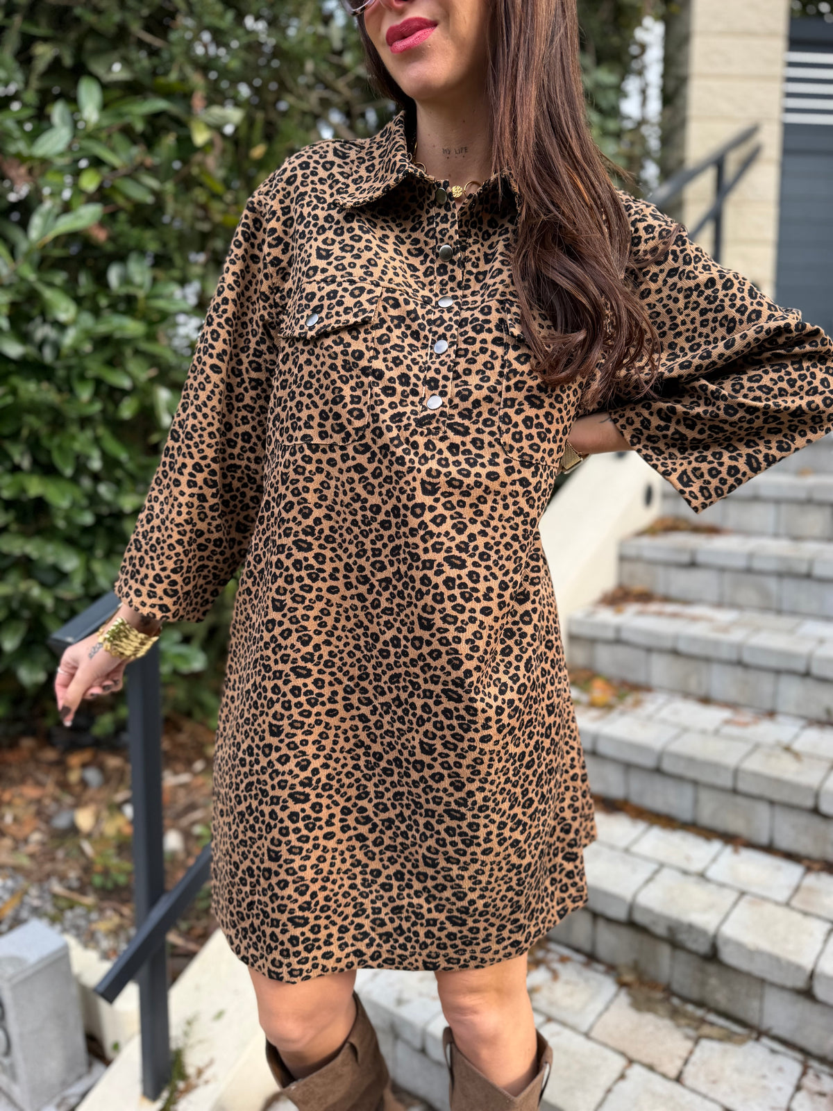 Robe Velours Léopard