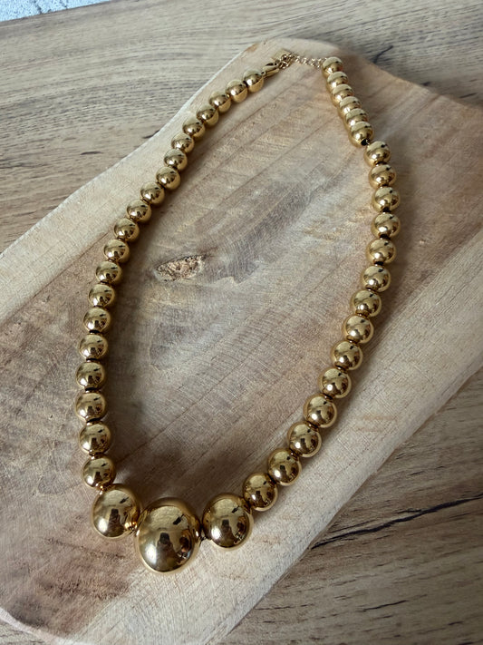 Collier Boule Doré