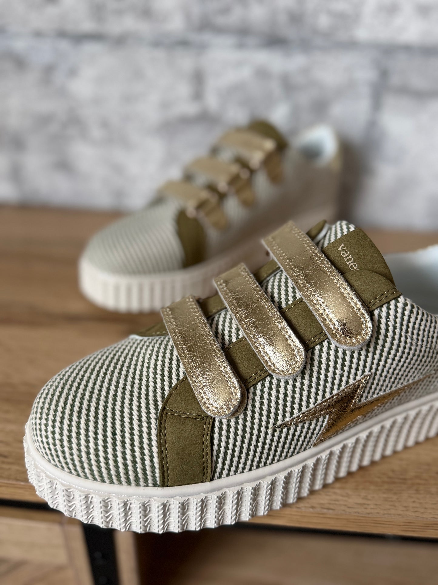 Basket Vanessa Wu Kaki Rayé