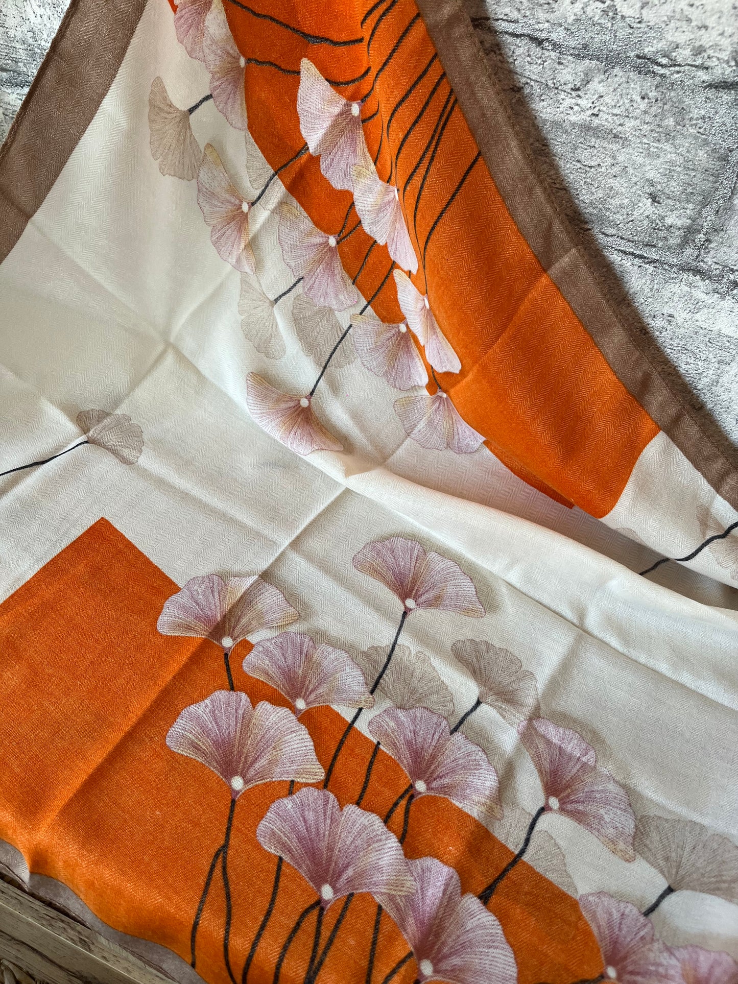 Foulard Flowers Orange