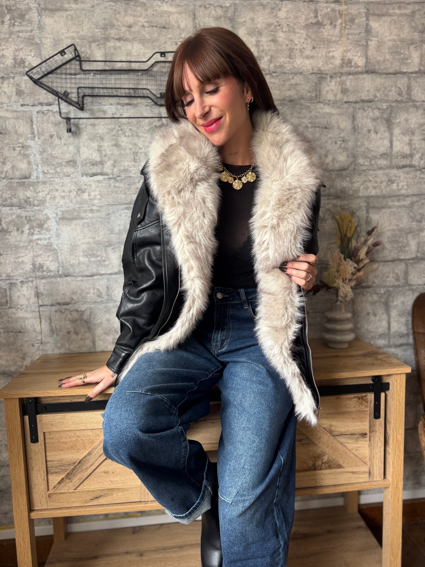 Veste Artika Noir (fourrure amovible)