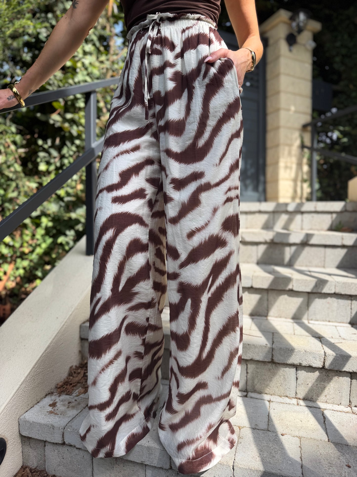Pantalon Zèbre Chocolat