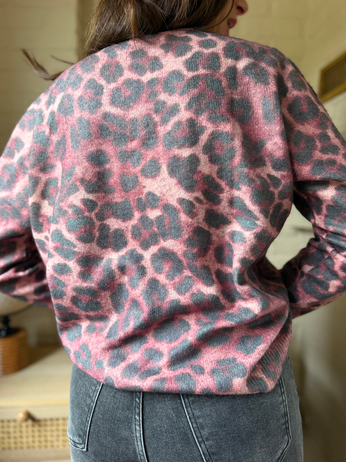Pull Léopard Bordeaux