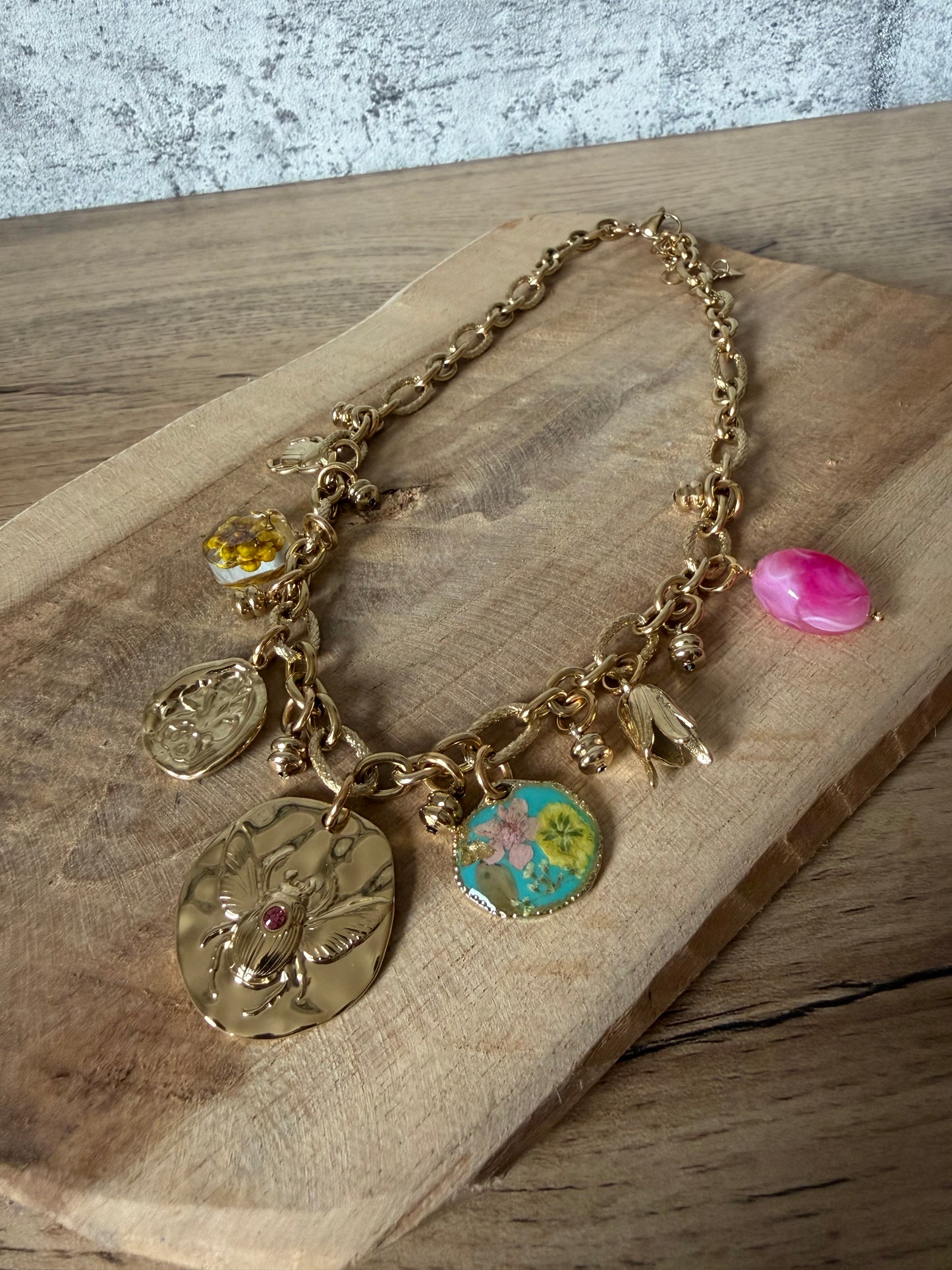 Collier Fleurs Séchées