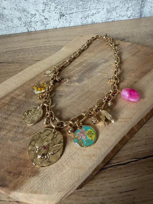 Collier Fleurs Séchées