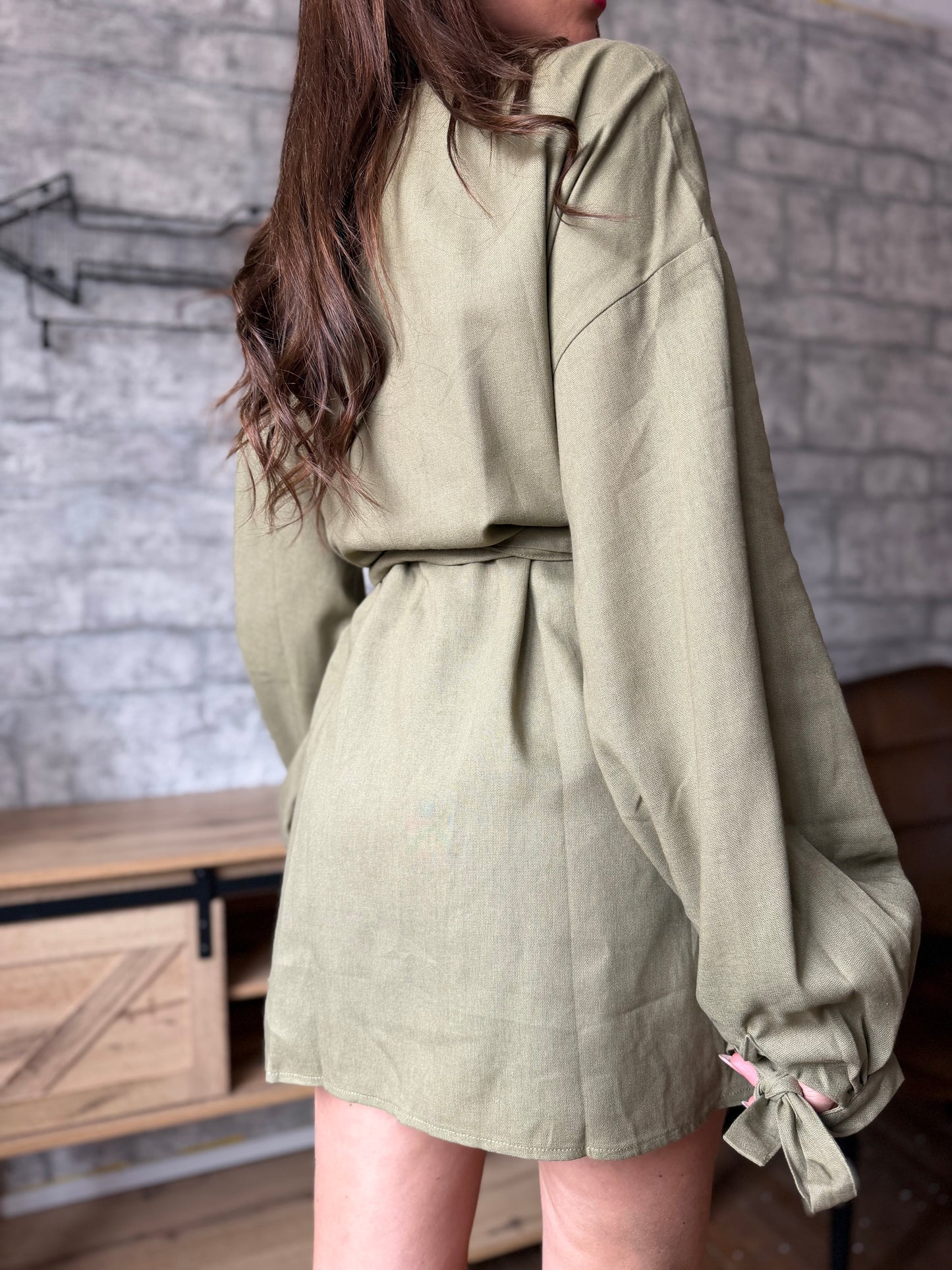 Veste Lin Kaki