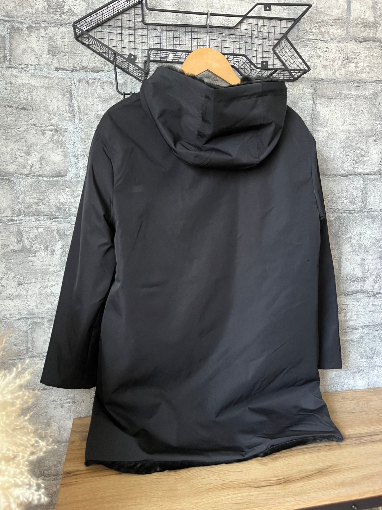 Parka Fourée Réversible Noir