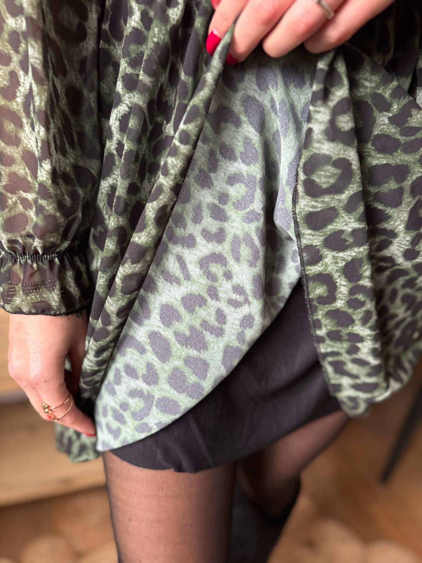 Robe Julia Léopard Kaki