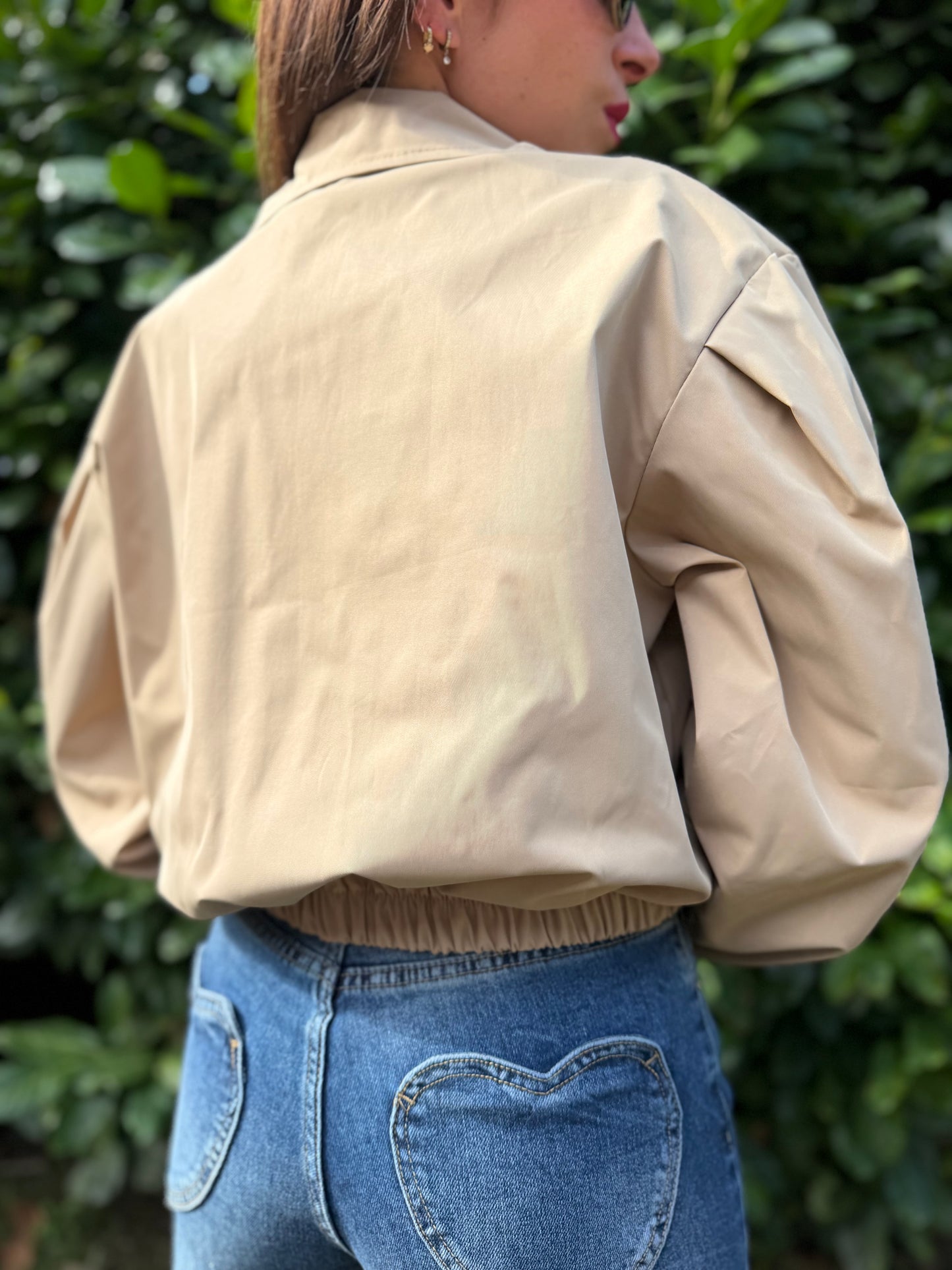 Veste Trench Court Beige