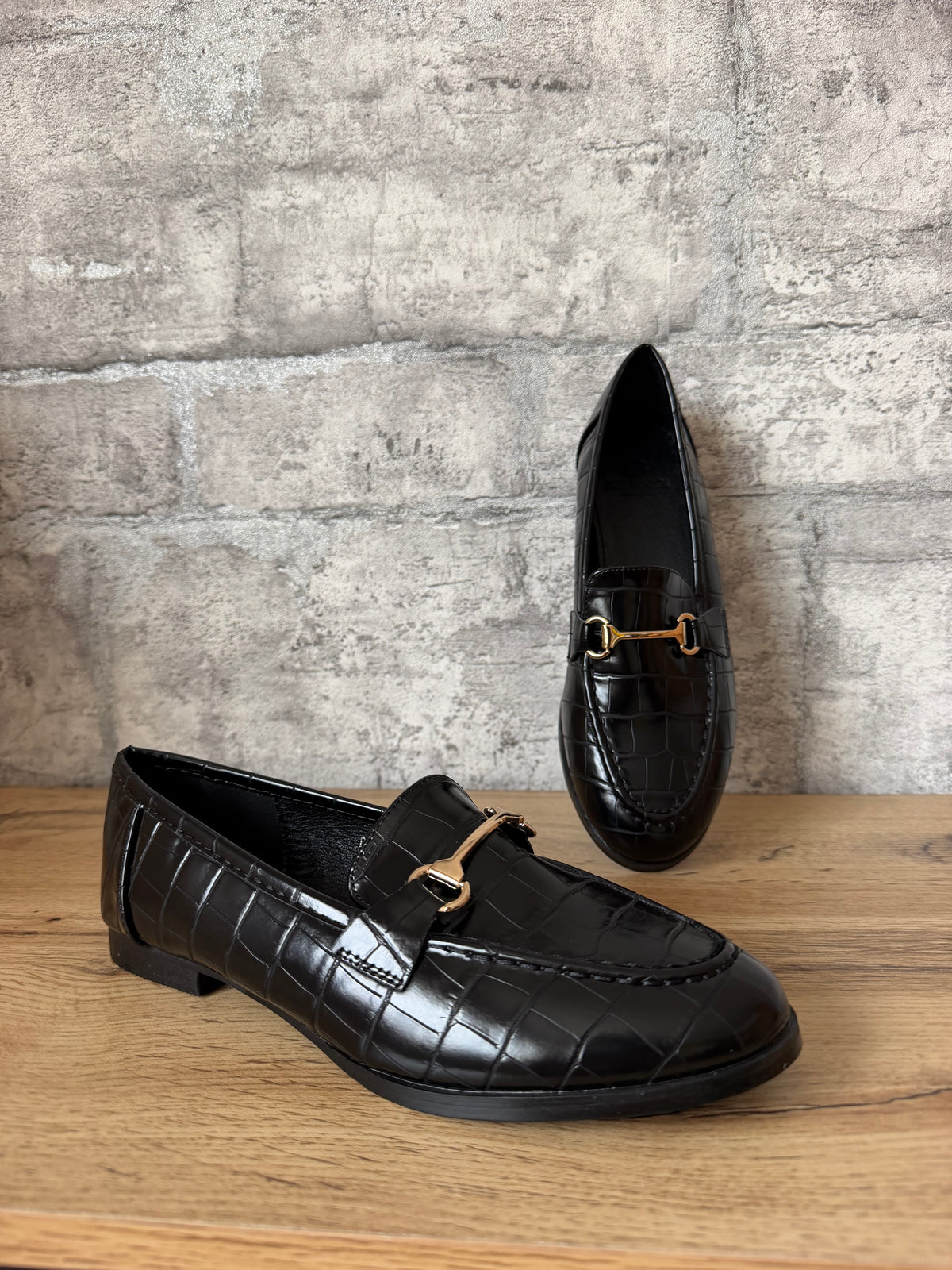 Mocassin Croco Noir