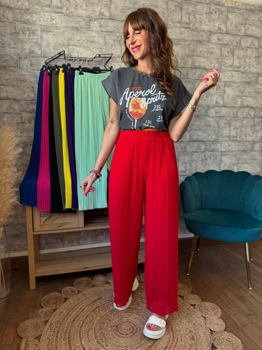 Pantalon Plissé Uni