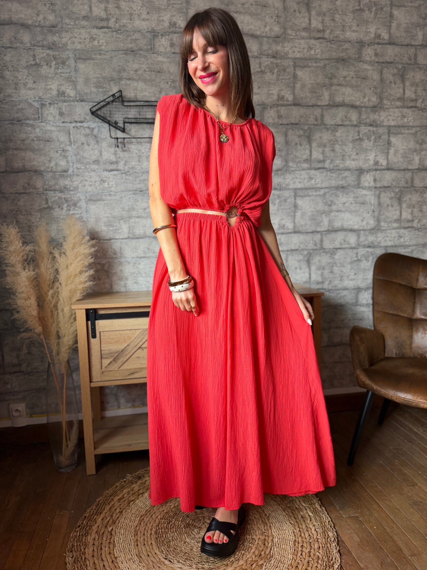 Ensemble Tom Boucle Corail