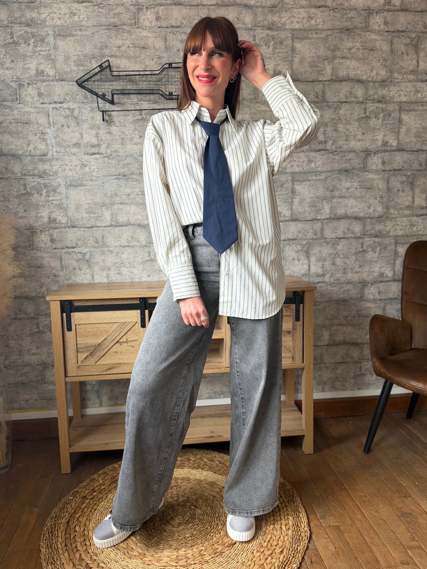 Chemise Cravate Blanc