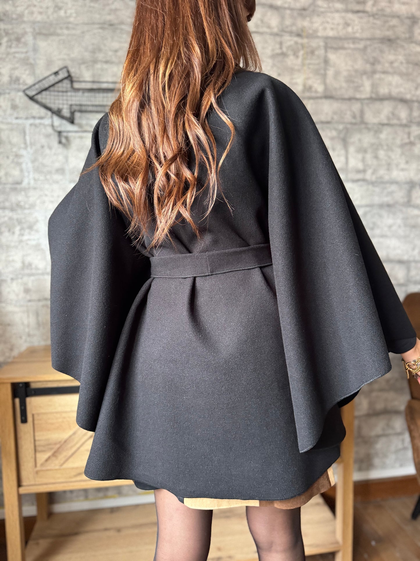 Veste Cape Noir
