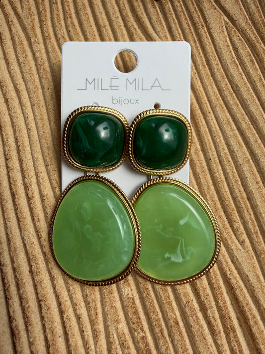 Boucle D’oreille Josy Vert