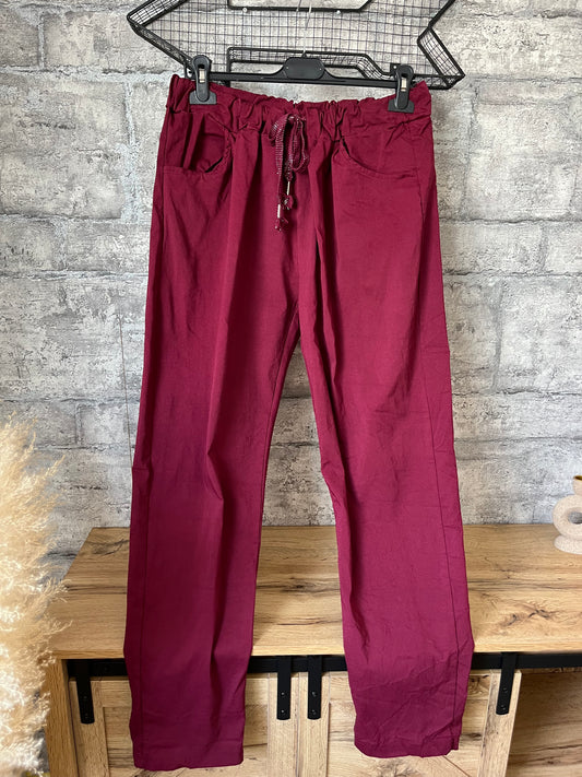 Pantalon Jogg Bordeaux Pulpeuse