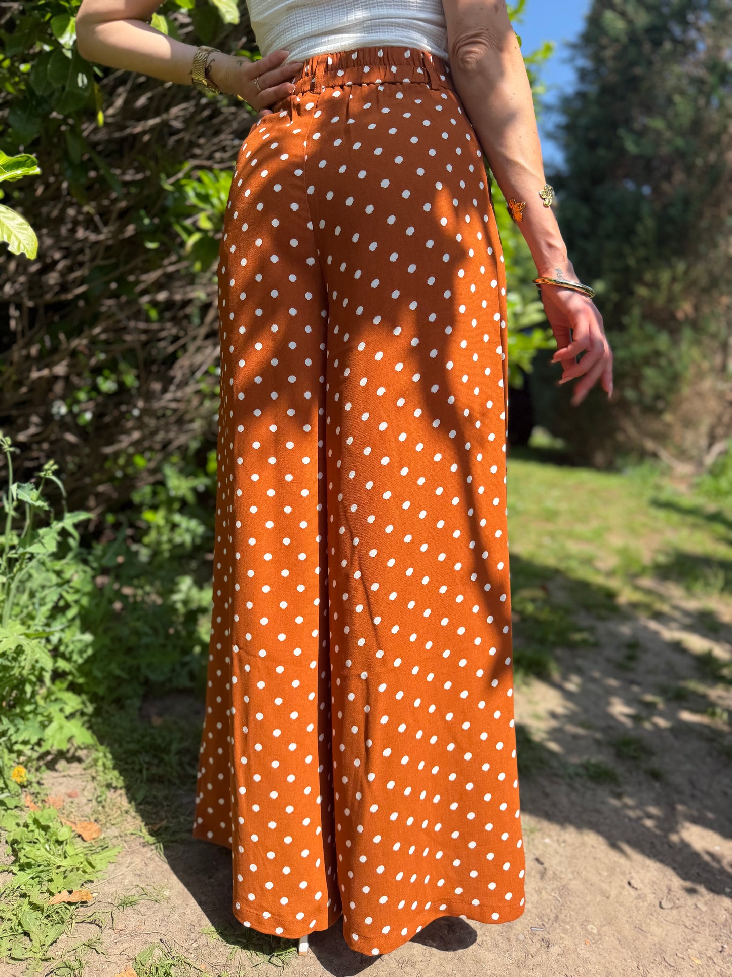 Pantalon Pois Brique