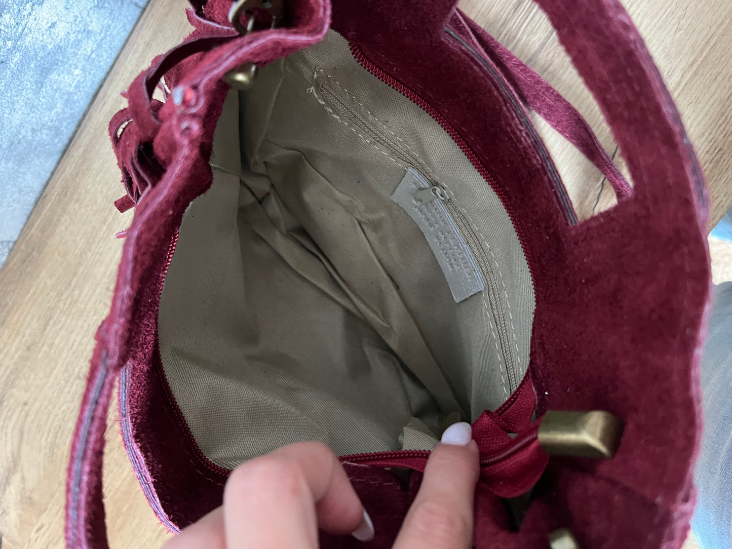 Sac Frange Bordeaux