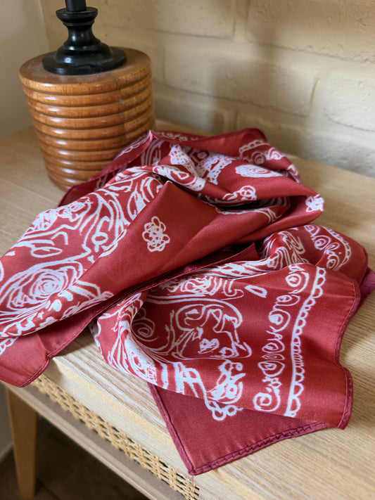 Foulard Bandana Bordeaux