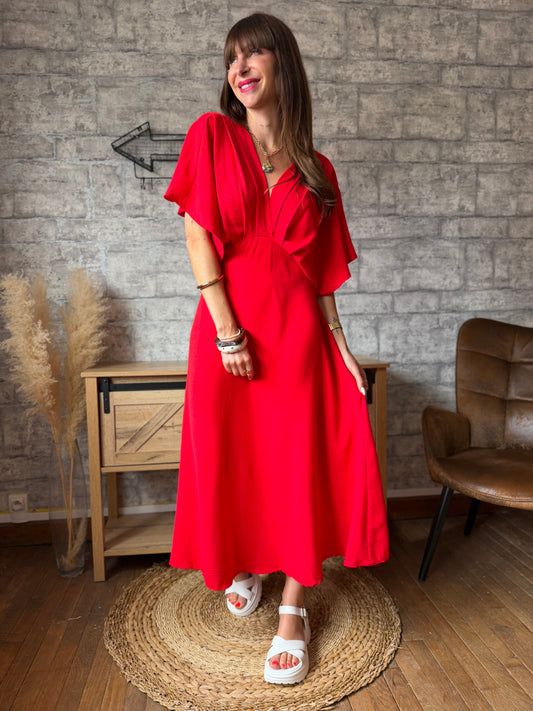 Robe Longue Coline Rouge