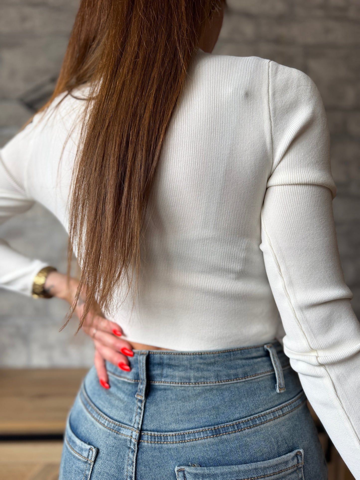 Top manche Blanc