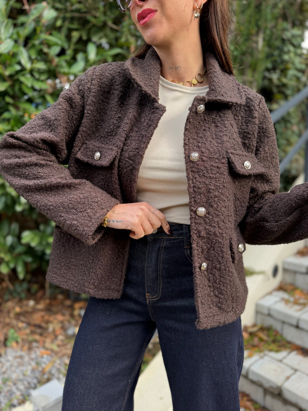 Veste Bouclette Chocolat